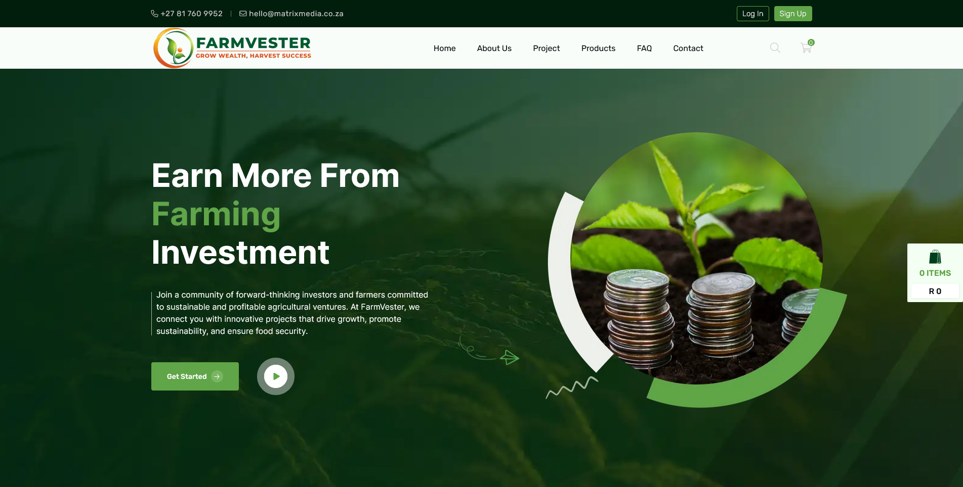 FarmVester: Agricultural investment platform